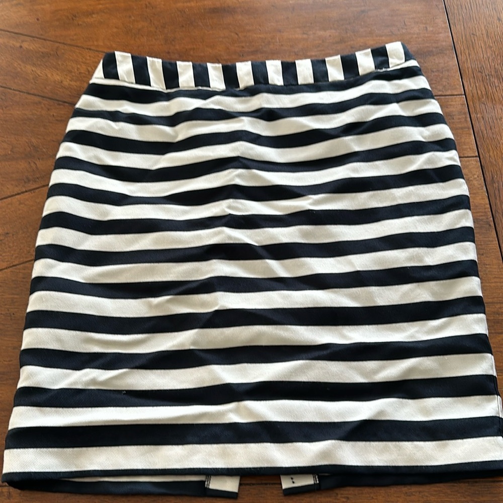 Worthington Black and White Striped Skirt
